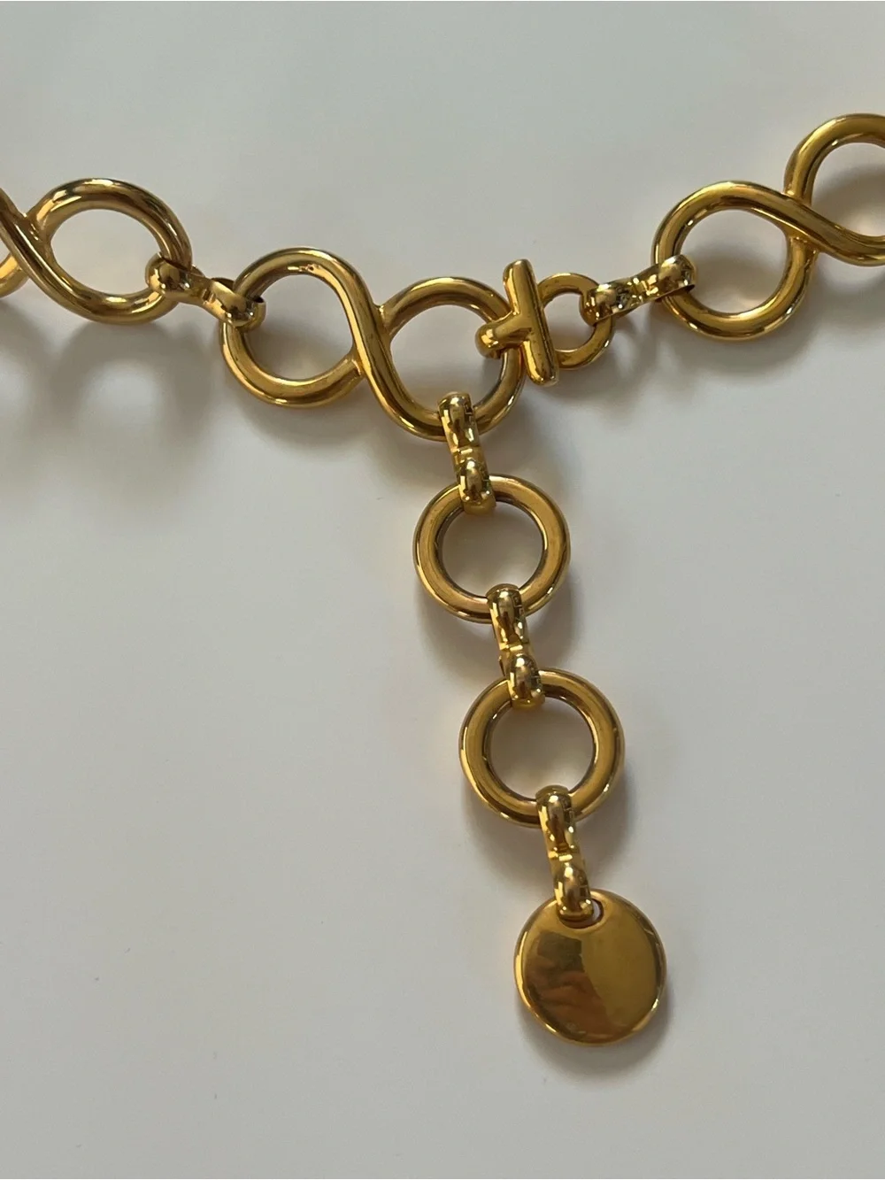 Vintage Nordstrom Leather Chain Statement Belt